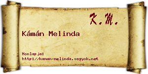 Kámán Melinda névjegykártya