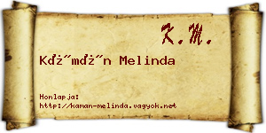 Kámán Melinda névjegykártya