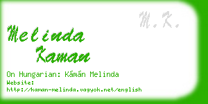 melinda kaman business card